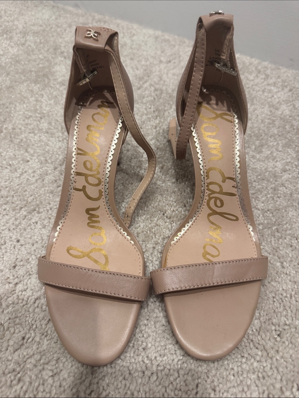 Sam Edelman nude “Patti” Ankle-Strap Heels